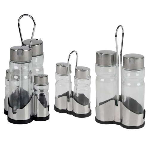 Glass condiment set oil - glass,
