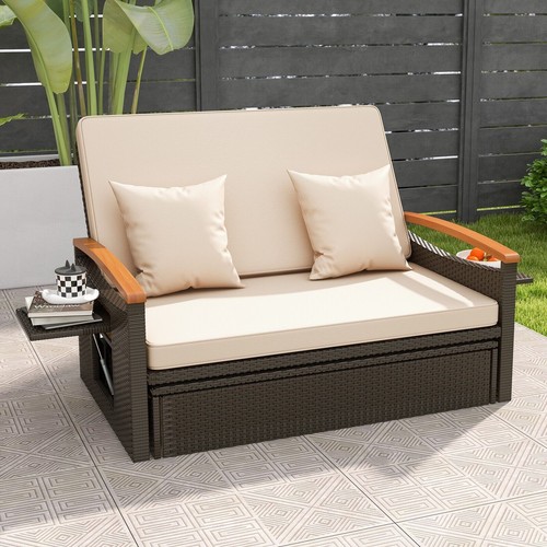 Outdoor wicker daybed - wicker, rattan