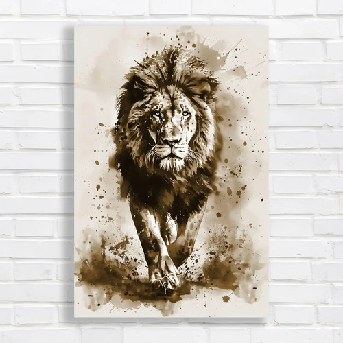 Vibrant lion abstract wildlife - abstract,