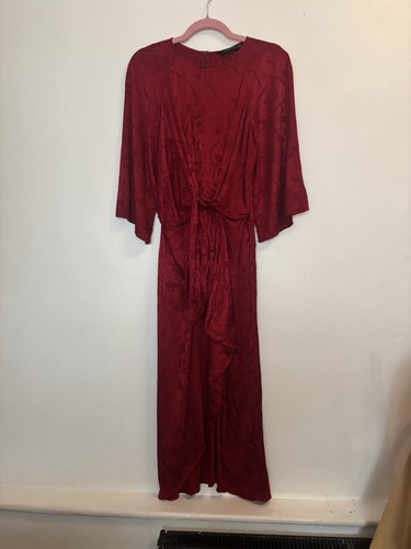 Zara raspberry satin jacquard - raspberry,