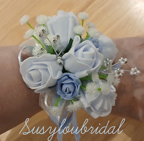 Luxury diamante wrist corsage - diamante,