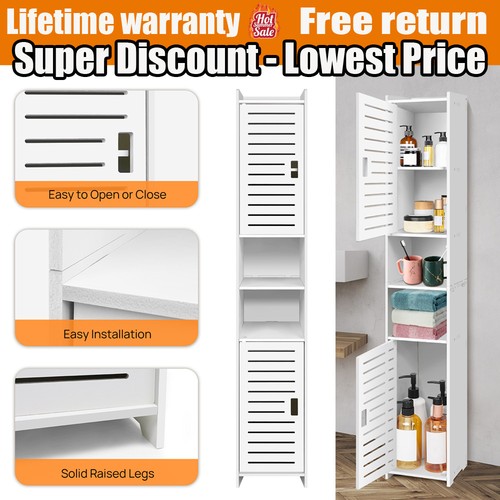 White bathroom cabinet - white,