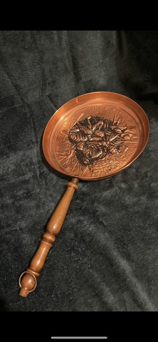 Vintage embossed copper bed - embossed,