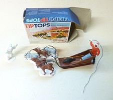 TIMPO TIP TOPS VINTAGE PLASTIC RARE BOXED ESKIMO DOG SLED, ESKIMO & POLAR BEAR