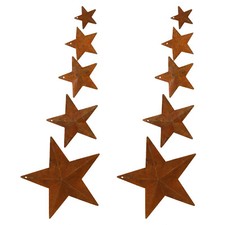 30x Metal Rusty Barn Star Iron