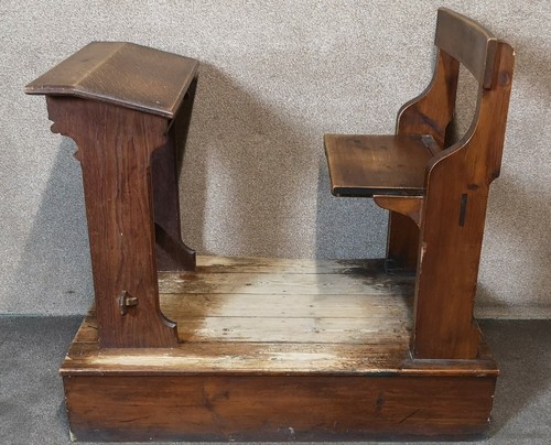 Antique oak pine school - oak,