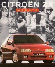 Citroen ZX Specification Update 1993 UK Market Single Sheet Brochure Volcane TD