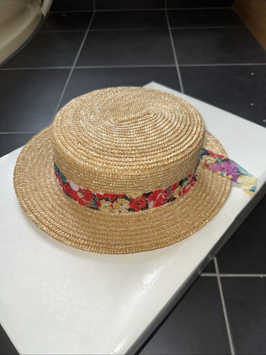 Girls straw boater style - girls,