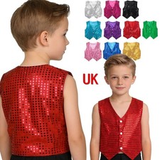 UK Sequins Waistcoat Vest