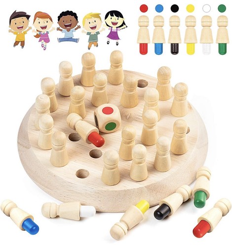 Wooden memory chess game - memory,