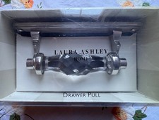 Laura Ashley Elenor Door Handle Drawer Pull Cut Glass Chrome NEW & BOXED