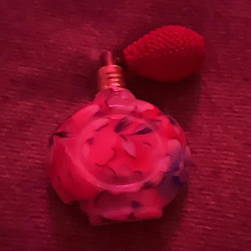 Decorative pink glass perfume - decorative,