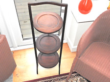 Wooden Three Tier Folding Cake Stand Dumb Waiter