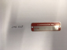 Commission Plate For MGC GT 1967-69 LMG1049