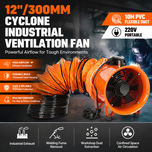 300mm cyclone dust fume - 12",