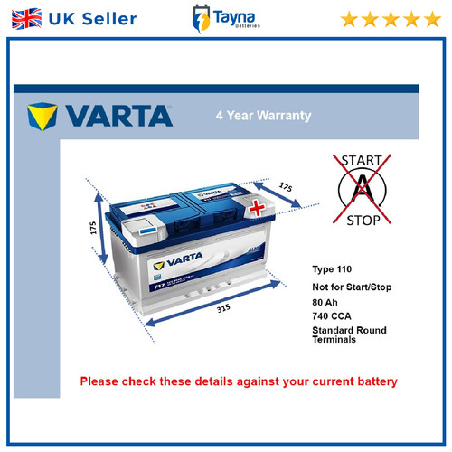 Car battery f17 varta 110 - car,