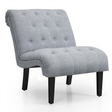 Armless Accent Chair Tufted