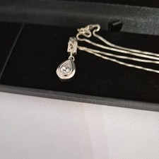 Diamonique Teardrop Pendant in