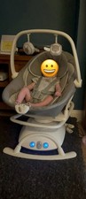 Joie Sansa 2-in-1 Electric Rocker Swing Baby Chair. White/Grey. Excellent Cond.