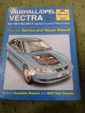Vauxhall Opel Vectra Service and Repair Manual March 1999 to May 2002 Haynes