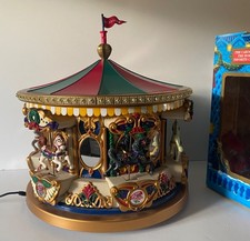 Mr. Christmas Holiday Merry Go Round Animated Lighted Carousel ~ 21 Carols 1994