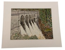Mark Leary Dartmoor Art Watercolour Painting Of Borrator Dam 