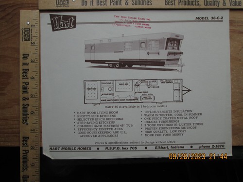Hart model mobile home - 36-c-2,