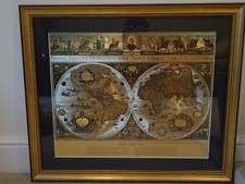 Antique World Map Blaeu Wall Map