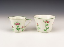 Antique Heathcote China - Rose Decorated Milk Jug & Sugar Bowl - Arts & Crafts