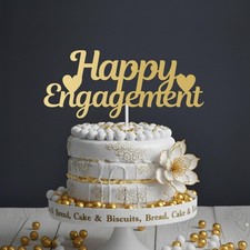 Happy Engagement Cake Topper