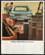 OPEL REKORD CarAVan Sales Brochure Jan 1966 #RC 12-166/100 111