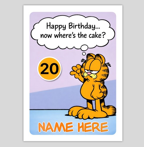 Garfield personalised birthday - garfield,