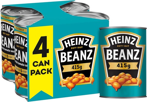 Heinz baked beans - baked, 4x415g