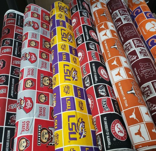 Ncaa college cotton fabric - ncaa,