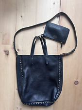 BARNEYS NEW YORK STUDDED LEATHER Tote Bag