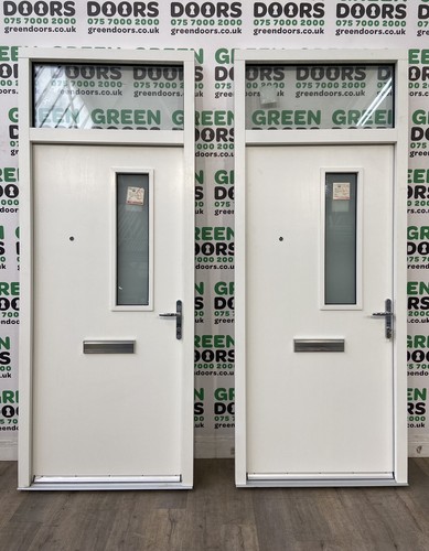 Wooden front fire door white - wooden,