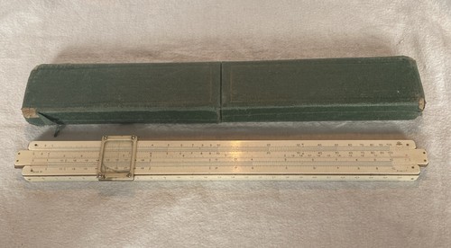Vintage slide rule with - vintage,