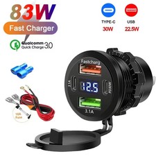 QC 3.0 USB Dual PD Type-C Fast