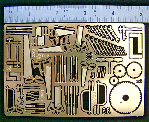 Etched brass tools 16mm - brass, tools,