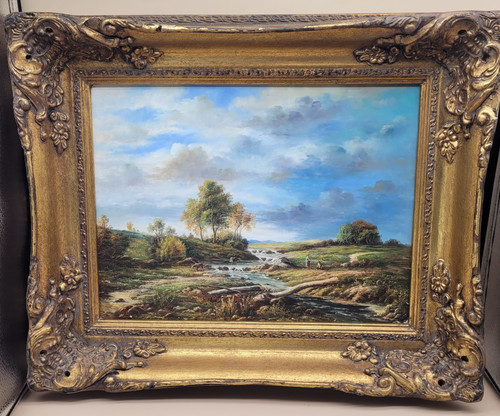 Antique landscape painting - antique,