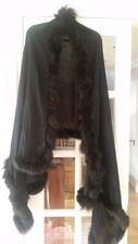 Black Recycled Fur Trimmed