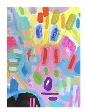 Aceo Painting Gouache Abstract