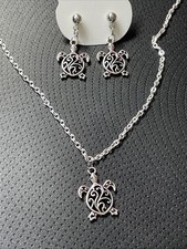 Jewellery Turtle Necklace And Earrings Set