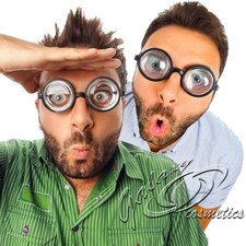 Nerd Glasses Round Thick Geek Fancy Dress Costume Retro Fun Joke Minion Wizard