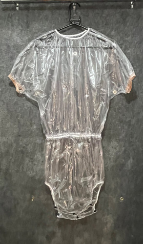 Crystal clear pvc romper - clear,
