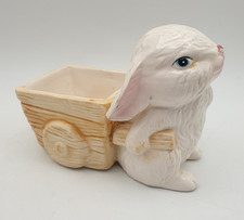 Vintage Bunny with Cart Kitsch