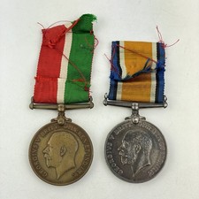 WW1 Mercantile Marine & British War Medal Pair Frank S Harwood
