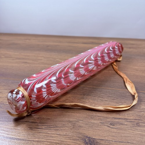 Antique cranberry white swirl - cranberry,