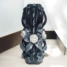 Black & White Carved Flower