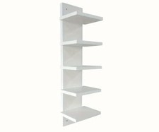 2 Pack 5 Tier Wall Shelf Unit